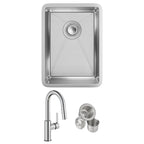 Elkay Tarja Crosstown® Calibre 18 Acero Inoxidable 13-1/2" x 18-1/2" x 9" de Un Tazón Bajo Cubierta Bar (Kit con Llave y Drenaje) — ambiente de cocina