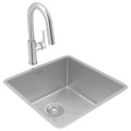 Elkay Tarja Crosstown® Calibre 18 Acero Inoxidable 18-1/2" x 18-1/2" x 9" de Un Tazón Bajo Cubierta (Kit con Llave y Drenaje) — vista de producto
