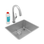 Elkay Tarja Crosstown® Calibre 18 Acero Inoxidable 22-1/2" x 18-1/2" x 9" de Un Tazón Bajo Cubierta (Kit con Llave Filtrada) — vista de producto