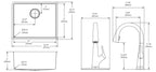 Elkay Tarja Crosstown® Calibre 18 Acero Inoxidable 22-1/2" x 18-1/2" x 9" de Un Tazón Bajo Cubierta (Kit con Llave Filtrada) — vista de producto