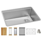 Elkay Tarja Crosstown® Calibre 18 Workstation Acero Inoxidable 25-1/2" x 18-1/2" x 9" de Un Tazón Bajo Cubierta (Kit) — vista de producto