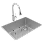 Elkay Tarja Crosstown® Calibre 18 Acero Inoxidable 25-1/2" x 18-1/2" x 9" de Un Tazón Bajo Cubierta (Kit con Llave Rejilla de Fondo y Drenaje) — vista de producto