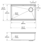 Elkay Tarja Crosstown® Calibre 18 Workstation Acero Inoxidable 28-1/2" x 18-1/2" x 8-1/2" de Un Tazón Bajo Cubierta (Kit) — vista de producto