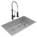 Elkay Tarja Crosstown® Calibre 18 Acero Inoxidable 31-1/2" x 18-1/2" x 9" de Un Tazón Bajo Cubierta (Kit con Llave Rejilla de Fondo y Drenaje) — vista de producto