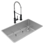 Elkay Tarja Crosstown® Calibre 18 Acero Inoxidable 31-1/2" x 18-1/2" x 9" de Un Tazón Bajo Cubierta (Kit con Llave Rejilla de Fondo y Drenaje) — vista de producto