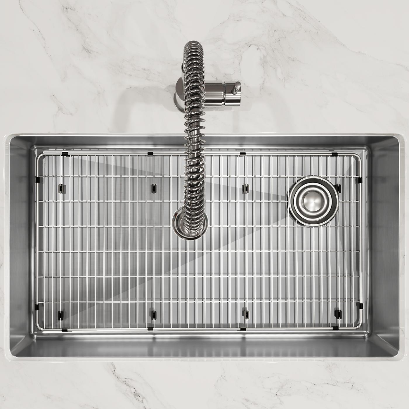 Elkay Tarja Crosstown® Calibre 18 Acero Inoxidable 31-1/2" x 18-1/2" x 9" de Un Tazón Bajo Cubierta (Kit) with Faucet — ambiente de cocina