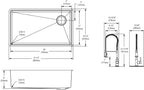Elkay Tarja Crosstown® Calibre 18 Acero Inoxidable 31-1/2" x 18-1/2" x 9" de Un Tazón Bajo Cubierta (Kit) with Faucet — vista de producto