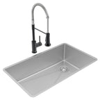 Elkay Tarja Crosstown® Calibre 18 Acero Inoxidable 31-1/2" x 18-1/2" x 9" de Un Tazón Bajo Cubierta (Kit con Llave y Drenaje) — vista de producto