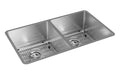 Elkay Tarja Crosstown® Calibre 18 Acero Inoxidable 31-1/2" x 18-1/2" x 9" de Dos Tazones Iguales Bajo Cubierta (Kit) — vista de producto