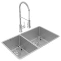 Elkay Tarja Crosstown® Calibre 18 Acero Inoxidable 31-1/2" x 18-1/2" x 9" 40/60 de Dos Tazones Bajo Cubierta (Kit con Llave Rejilla de Fondo y Drenaje) — vista de producto