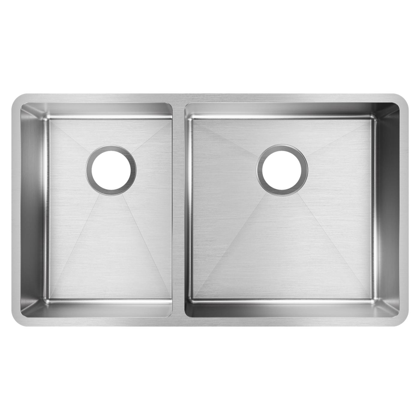 Elkay Tarja Crosstown® Calibre 18 Acero Inoxidable 31-1/2" x 18-1/2" x 9" 40/60 de Dos Tazones Bajo Cubierta — vista de producto