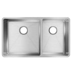 Elkay Tarja Crosstown® Calibre 18 Acero Inoxidable 31-1/2" x 18-1/2" x 9" 60/40 de Dos Tazones Bajo Cubierta — vista de producto