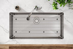 Elkay Tarja Crosstown® Calibre 18 Acero Inoxidable 36-1/2" x 18-1/2" x 9" de Un Tazón Bajo Cubierta (Kit) — ambiente de cocina