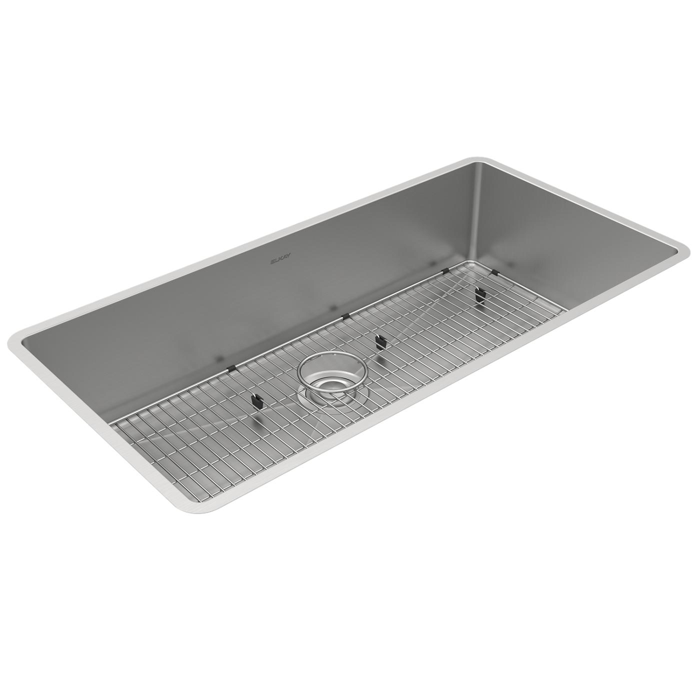 Elkay Tarja Crosstown® Calibre 18 Acero Inoxidable 36-1/2" x 18-1/2" x 9" de Un Tazón Bajo Cubierta (Kit) — vista de producto