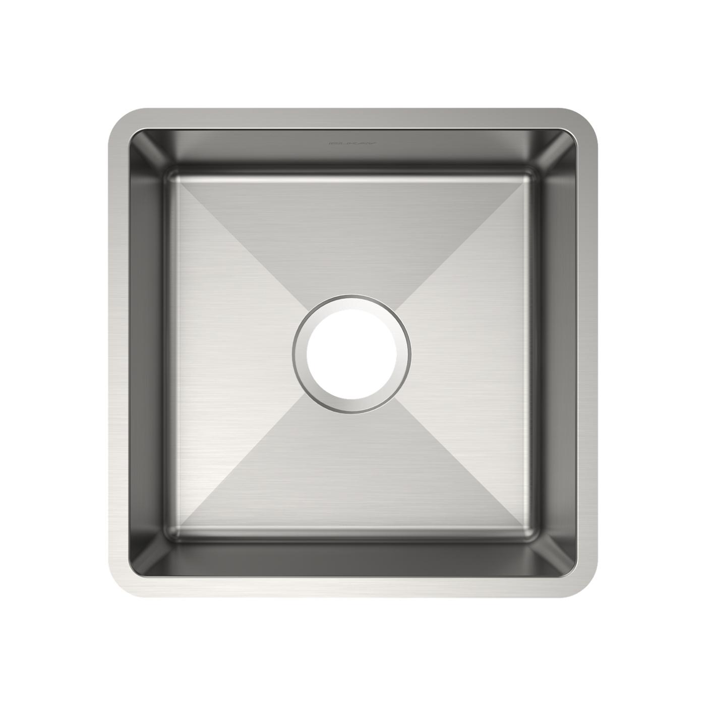 Elkay Tarja Crosstown® Calibre 18 Acero Inoxidable 16-1/2" x 16-1/2" x 5" de Un Tazón Bajo Cubierta — vista de producto