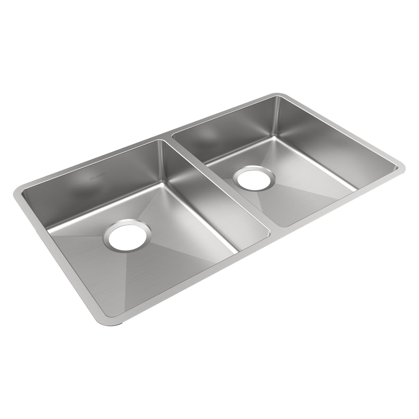 Elkay Tarja Crosstown® Calibre 18 Acero Inoxidable 31-1/2" x 18-1/2" x 5-1/2" de Dos Tazones Bajo Cubierta — vista de producto