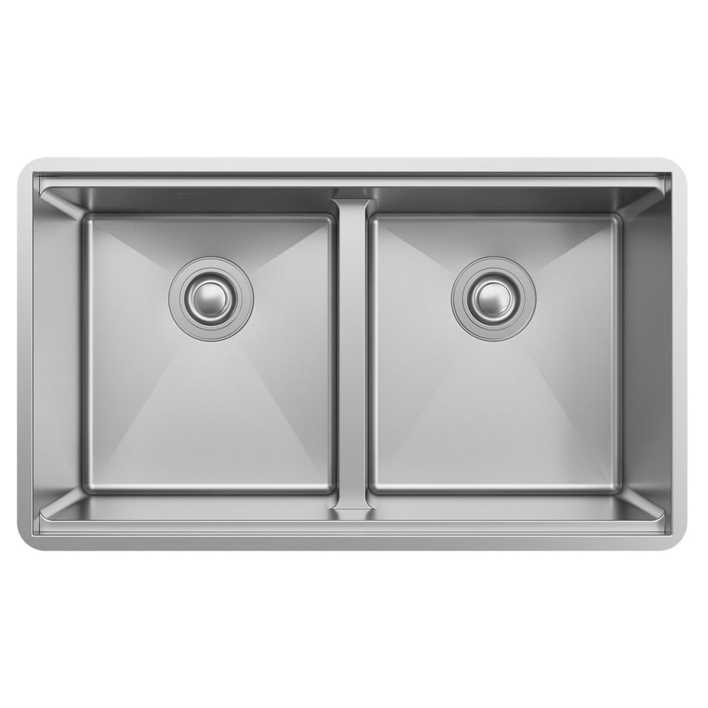 Elkay Tarja Crosstown® Calibre 18 Workstation Acero Inoxidable 31-1/2" x 18-1/2" x 9" de Dos Tazones Iguales (Kit con Aqua Divide) — vista de producto