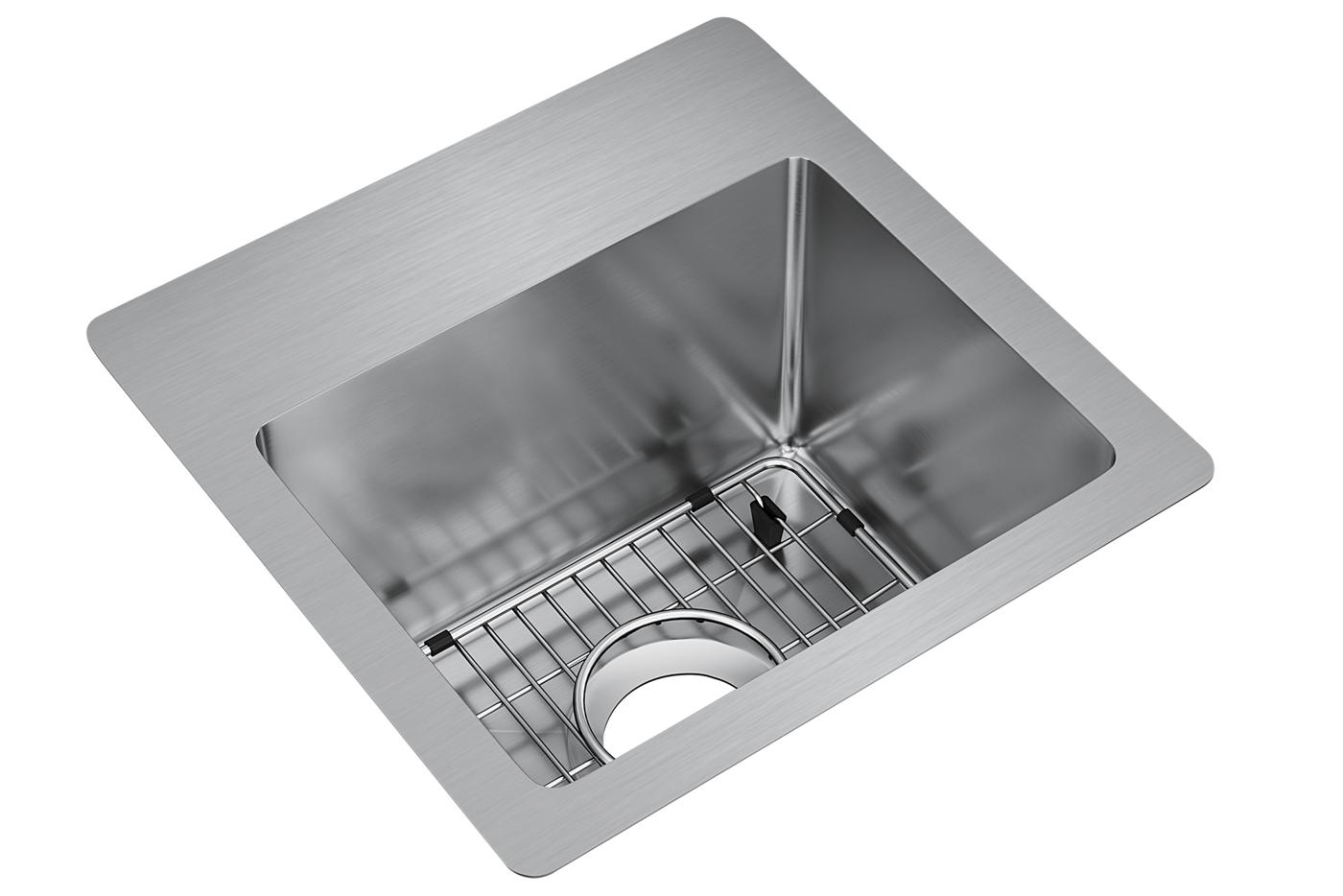 Elkay Tarja Crosstown® Calibre 18 Acero Inoxidable 15" x 15" x 9" de Un Tazón de Doble Montaje (Kit) — vista de producto