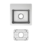 Elkay Tarja Crosstown® Calibre 18 Acero Inoxidable 15" x 15" x 9" de Un Tazón de Doble Montaje (Kit) — ambiente de cocina