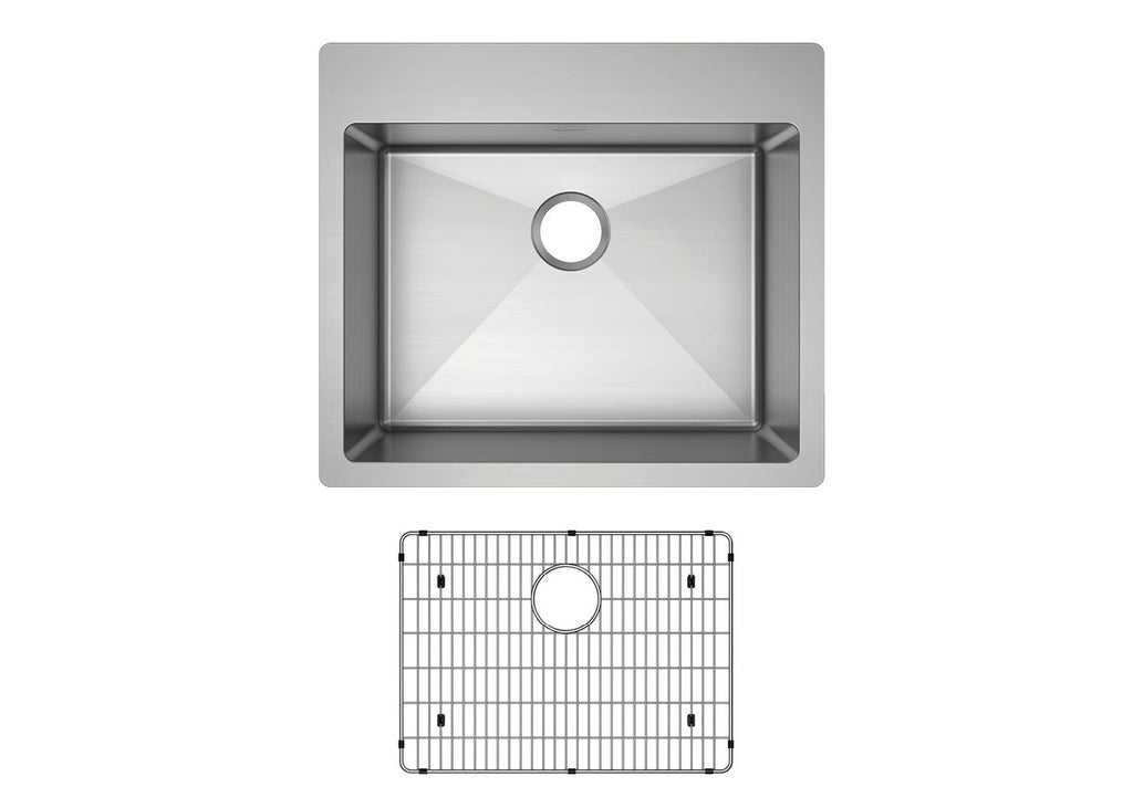 Elkay Tarja Crosstown® Calibre 18 Acero Inoxidable 25" x 22" x 9" de Un Tazón de Doble Montaje (Kit) — ambiente de cocina