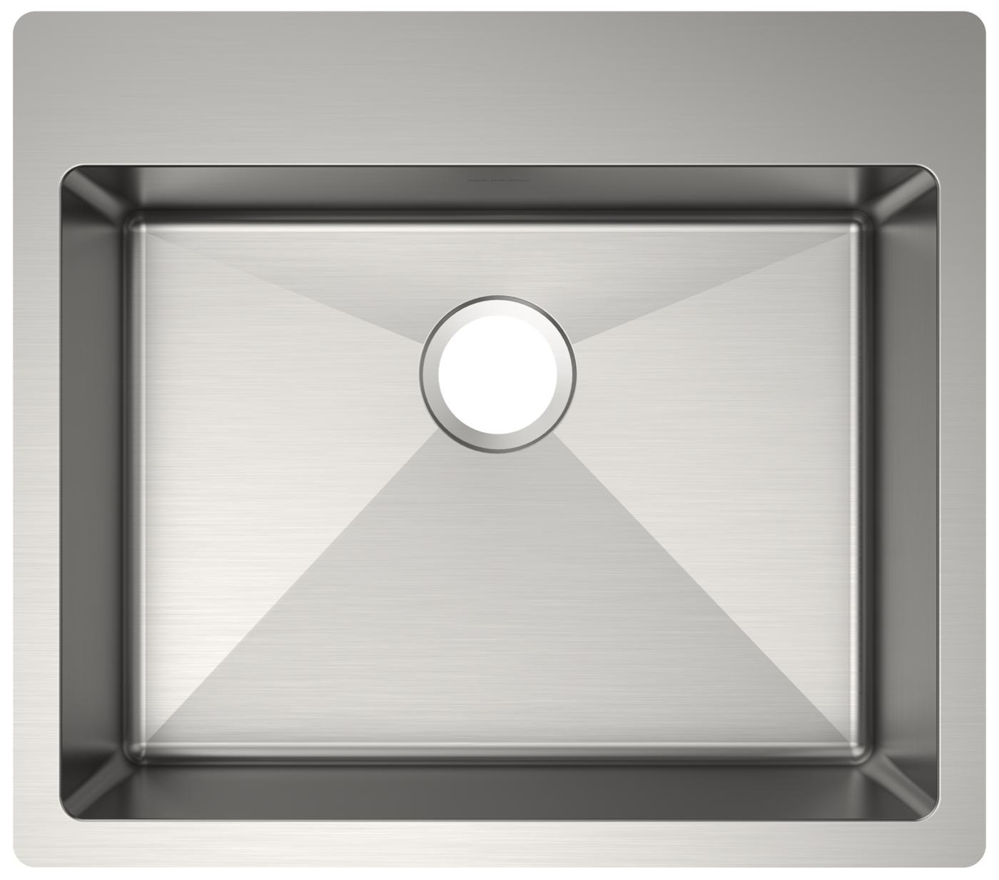 Elkay Tarja Crosstown® Calibre 18 Acero Inoxidable 25" x 22" x 6" de Un Tazón ADA de Doble Montaje — vista de producto