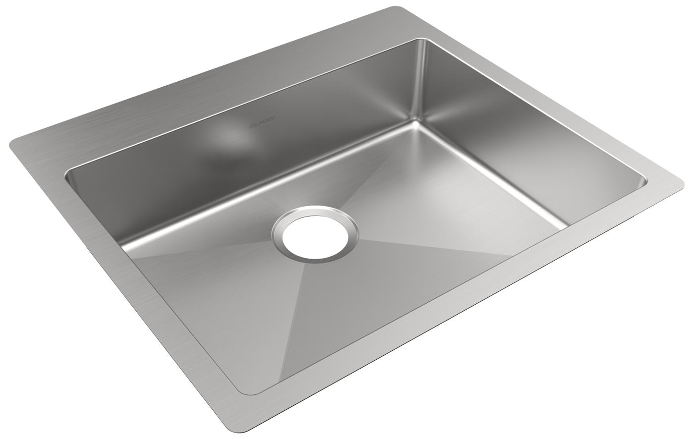 Elkay Tarja Crosstown® Calibre 18 Acero Inoxidable 25" x 22" x 6" de Un Tazón ADA de Doble Montaje — vista de producto