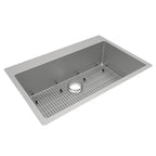 Elkay Tarja Crosstown® Calibre 18 Acero Inoxidable 33" x 22" x 9" de Un Tazón de Doble Montaje (Kit) — vista de producto