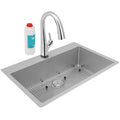 Elkay Tarja Crosstown® Calibre 18 Acero Inoxidable 33" x 22" x 9" de Un Tazón de Doble Montaje (Kit con Llave Filtrada) — vista de producto