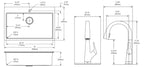 Elkay Tarja Crosstown® Calibre 18 Acero Inoxidable 33" x 22" x 9" de Un Tazón de Doble Montaje (Kit con Llave Filtrada) — vista de producto