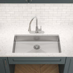Elkay Tarja Crosstown® Calibre 18 Acero Inoxidable 33" x 22" x 6" de Un Tazón ADA de Doble Montaje — ambiente de cocina