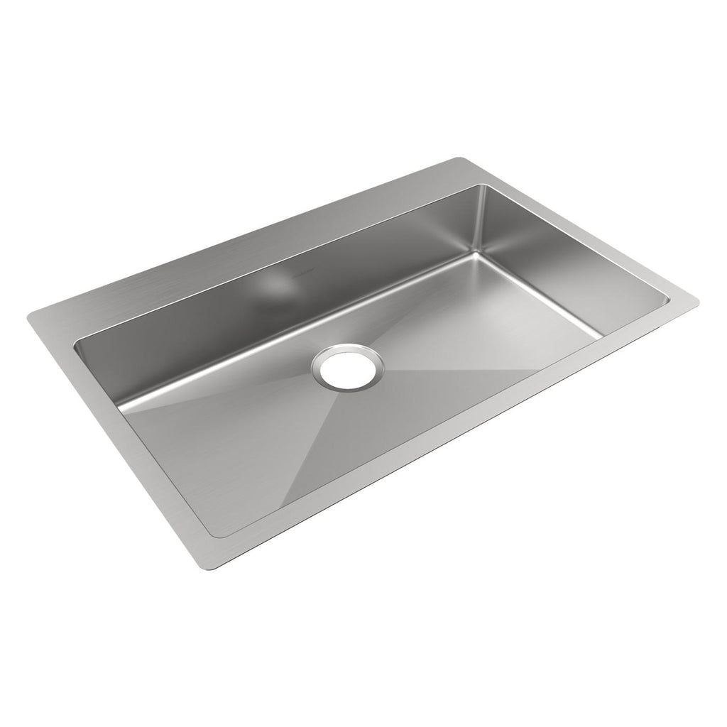 Elkay Tarja Crosstown® Calibre 18 Acero Inoxidable 33" x 22" x 6" de Un Tazón ADA de Doble Montaje — vista de producto