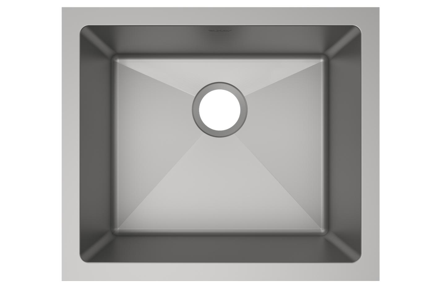 Elkay Tarja Crosstown® Calibre 16 Acero Inoxidable 21-1/2" x 18-1/2" x 10" de Un Tazón Bajo Cubierta — vista de producto
