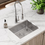 Elkay Tarja Crosstown® Calibre 16 Acero Inoxidable 23-1/2" x 18-1/4" x 8" de Un Tazón Bajo Cubierta (Kit) — ambiente de cocina