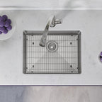 Elkay Tarja Crosstown® Calibre 16 Acero Inoxidable 23-1/2" x 18-1/4" x 8" de Un Tazón Bajo Cubierta (Kit con Llave Filtrada) — ambiente de cocina