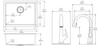 Elkay Tarja Crosstown® Calibre 16 Acero Inoxidable 23-1/2" x 18-1/4" x 8" de Un Tazón Bajo Cubierta (Kit con Llave Filtrada) — vista de producto
