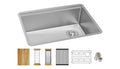 Elkay Tarja Crosstown® Calibre 16 Workstation Acero Inoxidable 25-1/2" x 18-1/2" x 9" de Un Tazón Bajo Cubierta (Kit) — vista de producto