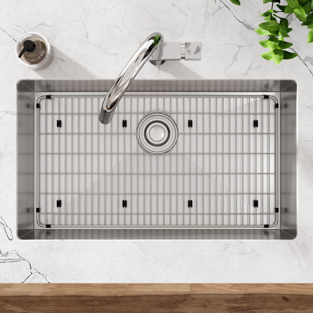 Elkay Tarja Crosstown® Calibre 16 Acero Inoxidable 30-1/2" x 18-1/2" x 10" de Un Tazón Bajo Cubierta (Kit) — ambiente de cocina