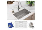 Elkay Tarja Crosstown® Calibre 16 Acero Inoxidable 30-1/2" x 18-1/2" x 10" de Un Tazón Bajo Cubierta (Kit) — ambiente de cocina