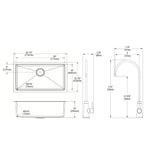 Elkay Tarja Crosstown® Calibre 16 Acero Inoxidable 30-1/2" x 18-1/2" x 10" de Un Tazón Bajo Cubierta (Kit con Llave Filtrada para Bebidas) — vista de producto
