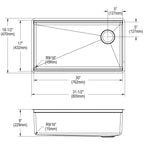 Elkay Tarja Crosstown® Calibre 16 Workstation Acero Inoxidable 31-1/2" x 18-1/2" x 9" de Un Tazón Bajo Cubierta (Kit) — vista de producto