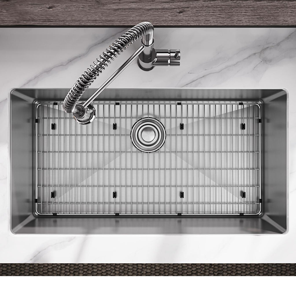 Elkay Tarja Crosstown® Calibre 16 Acero Inoxidable 32-1/2" x 18" x 10" de Un Tazón Bajo Cubierta (Kit) with Faucet — ambiente de cocina