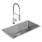 Elkay Tarja Crosstown® Calibre 16 Acero Inoxidable 32-1/2" x 18" x 10" de Un Tazón Bajo Cubierta (Kit) with Faucet — vista de producto