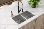 Elkay Tarja Crosstown® Calibre 16 Acero Inoxidable 30-3/4" x 18-1/2" x 10" de Dos Tazones Iguales Bajo Cubierta (Kit) — ambiente de cocina