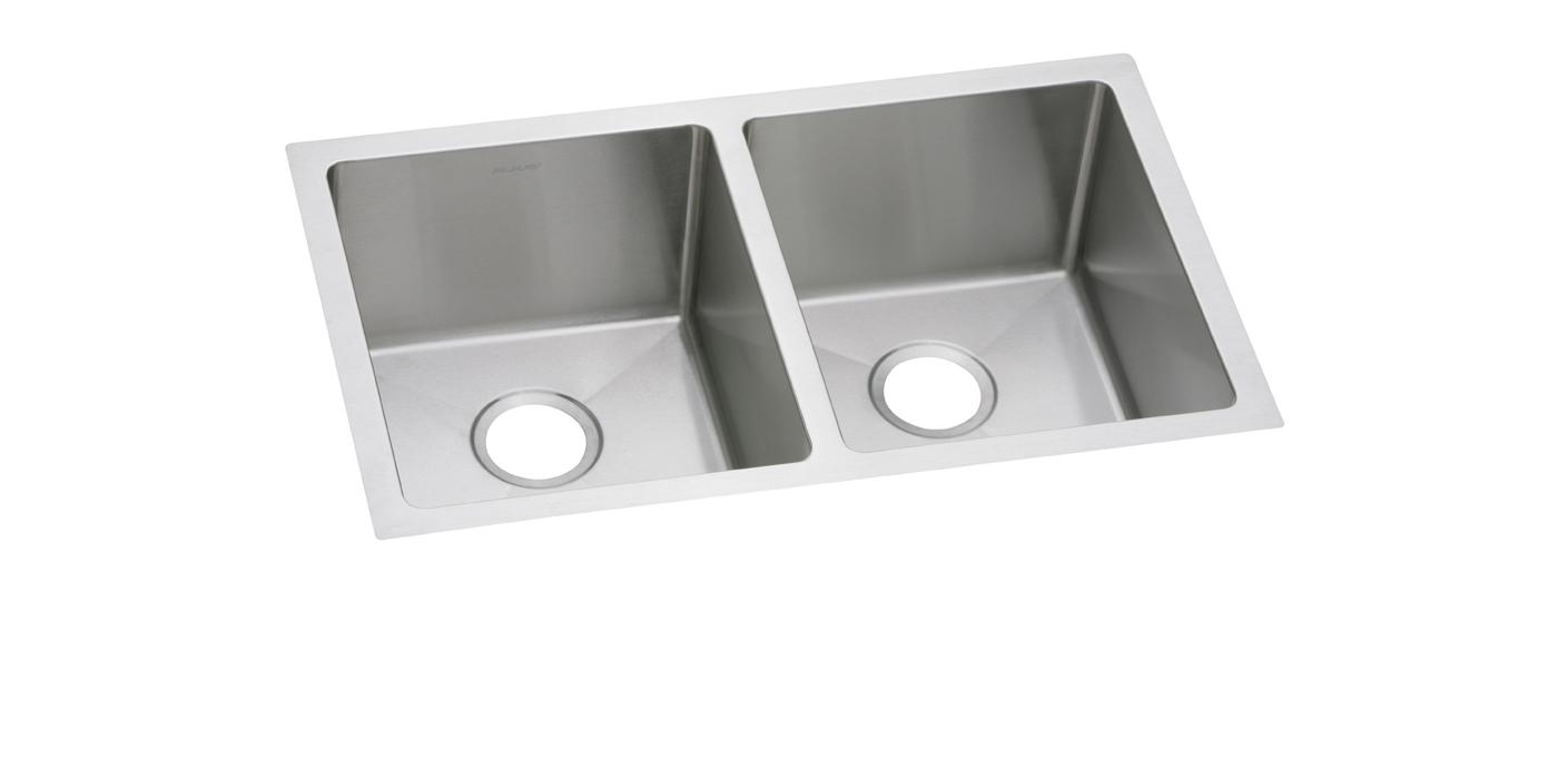 Elkay Tarja Crosstown® Calibre 16 Acero Inoxidable 30-3/4" x 18-1/2" x 10" de Dos Tazones Iguales Bajo Cubierta — vista de producto