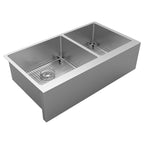 Elkay Tarja Crosstown® Calibre 16 Workstation Acero Inoxidable 31-1/2" x 18-1/2" x 9" de Dos Tazones Iguales (Kit con Aqua Divide) — vista de producto