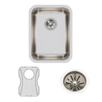 Elkay Tarja Lustertone® Classic Acero Inoxidable 14" x 18-1/2" x 7-7/8" de Un Tazón Bajo Cubierta (Kit) — ambiente de cocina