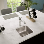 Elkay Tarja Lustertone® Classic Acero Inoxidable 14-1/2" x 14-1/2" x 7" de Un Tazón Bajo Cubierta — ambiente de cocina