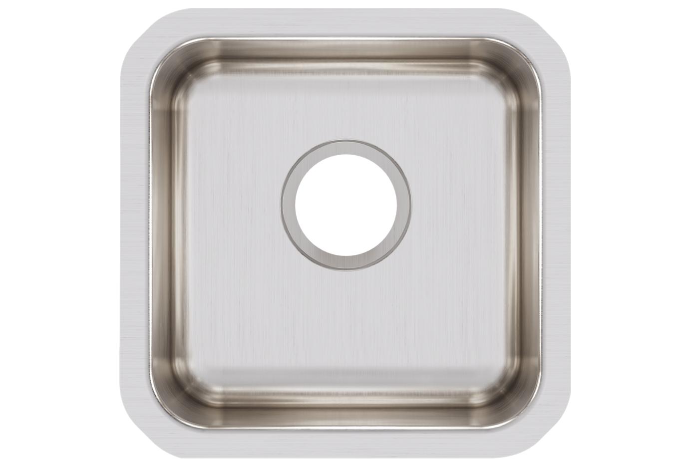 Elkay Tarja Lustertone® Classic Acero Inoxidable 14-1/2" x 14-1/2" x 7" de Un Tazón Bajo Cubierta — vista de producto