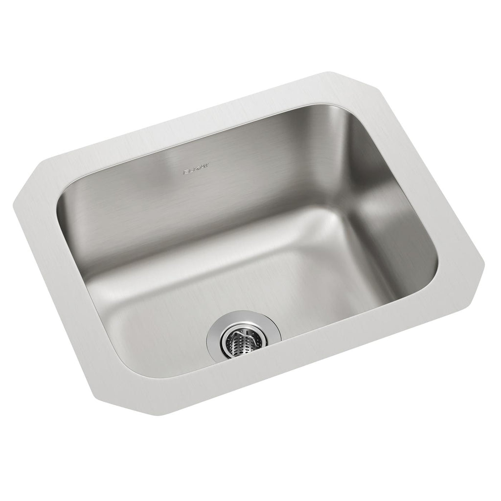Elkay Tarja Lustertone® Classic Acero Inoxidable 14-1/2" x 11-3/4" x 7" de Un Tazón Bajo Cubierta Bar (Kit) — vista de producto