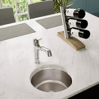 Elkay Tarja Lustertone® Classic Acero Inoxidable 14-3/8" x 14-3/8" x 6" de Un Tazón Bajo Cubierta — ambiente de cocina